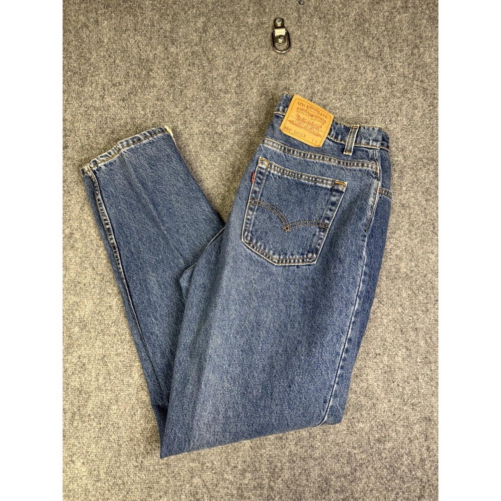 Vintage Levi's 551 Relaxed Fit Tapered Leg Mom Jeans Size 16 Long *See Info* USA